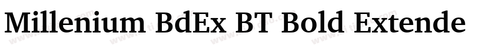 Millenium BdEx BT Bold Extended字体转换